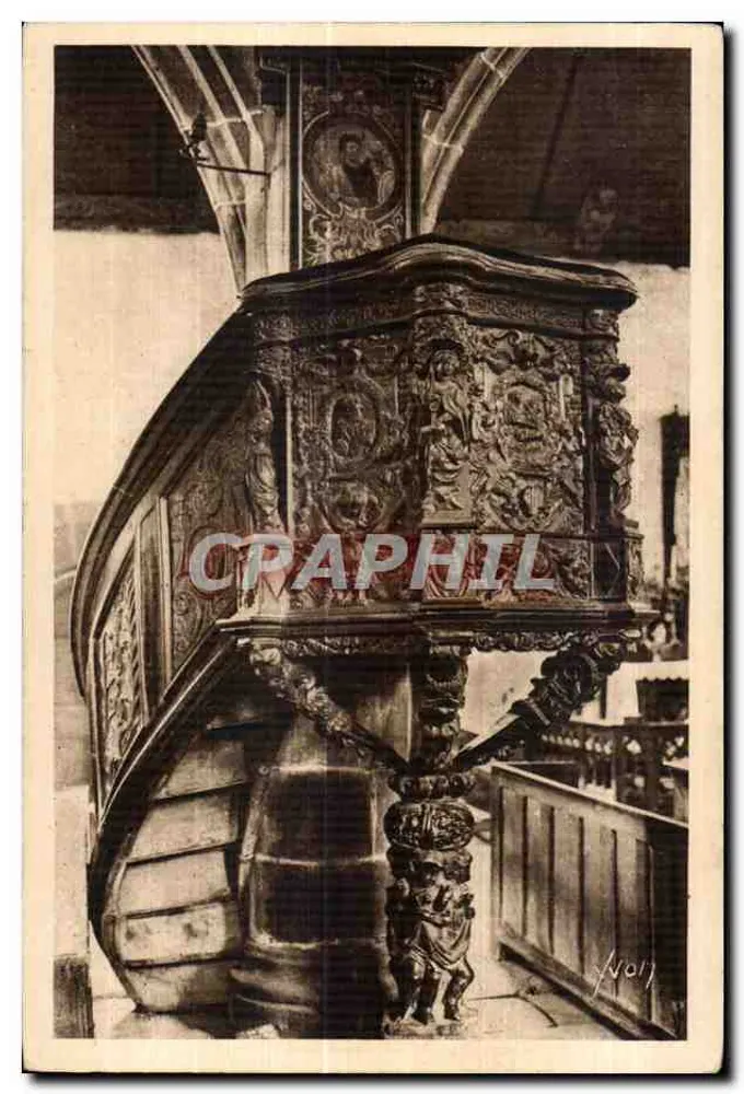 Innenraum der Kirche, der Predigerstuhl (1677) — Guimiliau (Finistère) — Les Éditions d'Art YVON, Paris - Vorderseite