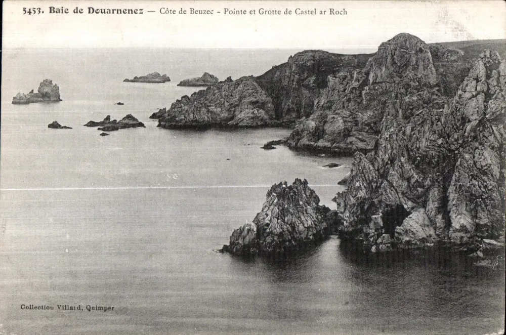 Bucht von Douarnenez — Küste von Beuzec — Spitze und Höhle von Castel ar Roch — Collection Villaid, Quimper - Vorderseite
