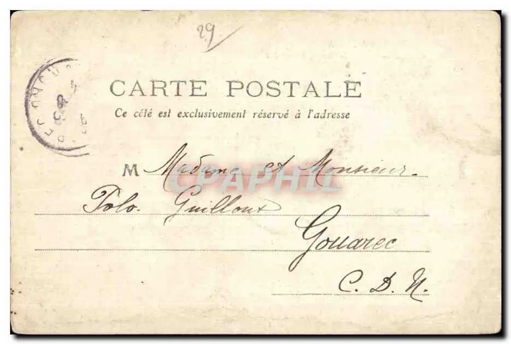 Pointe de Dinan, Arch der Höhlen — Alles von der Bretagne, Nr. 36 — Verleger Andrieu - Rückseite