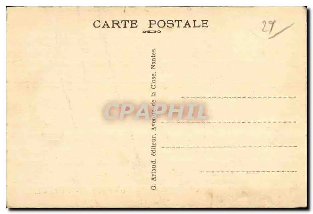 Morgat — O Porto e o Molo — série 58, editor G. Arlaud, Nantes - Verso