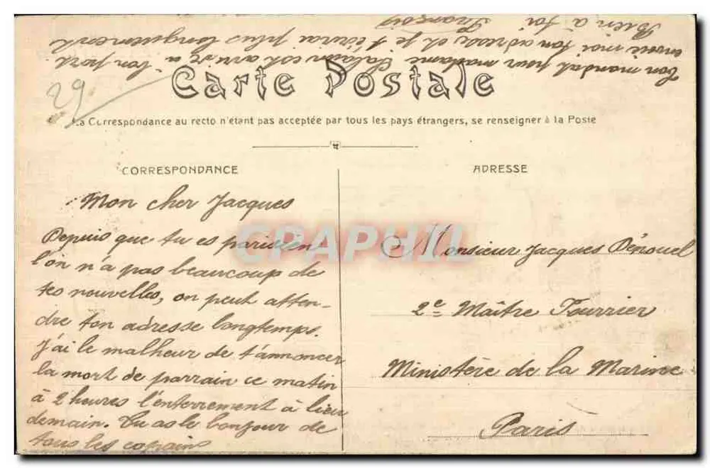 Arredores de Brest — Morgat — Percée de Gador — editor não visível - Verso