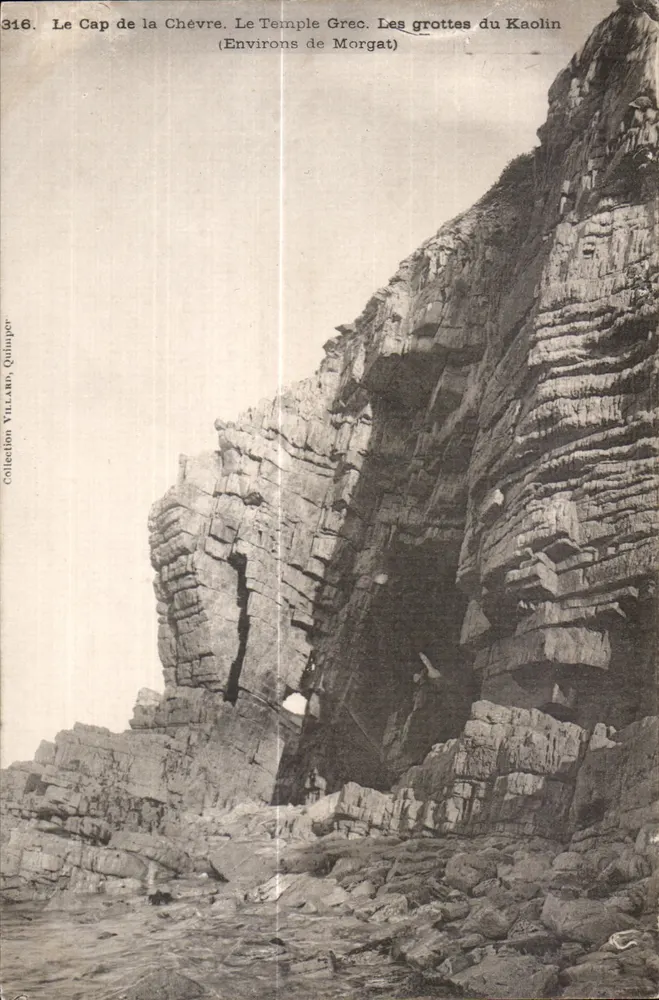 Der Cap de la Chévre — Der griechische Tempel. Die Kaolin-Höhlen (Umgebung von Morgat) — Sammlung Villaby, Quimper - Vorderseite