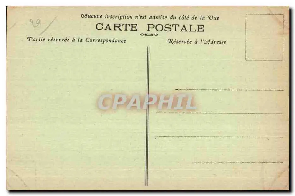 Anse de Dinant — Entrada da Câmara dos Korrigans — Morgat, Costas da Bretanha — Editor E. Hamonic, n° 344 - Verso