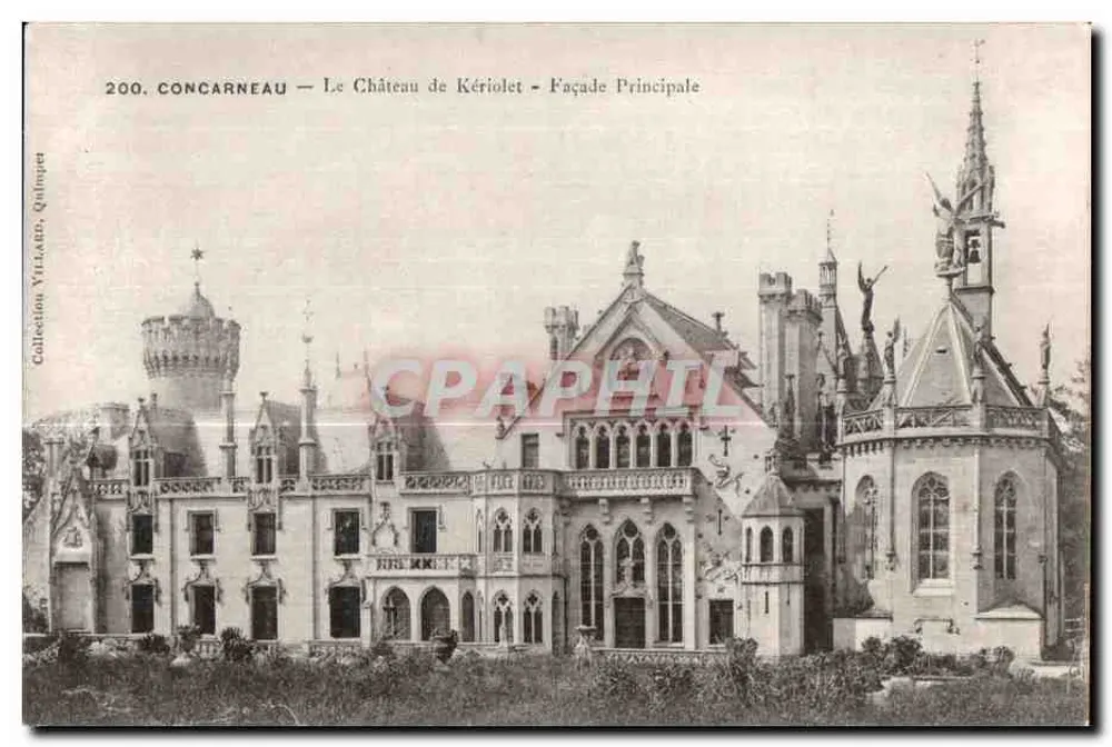 Concarneau — O Castelo de Kériolé — Fachada Principal — Coleção Yllikand, Quimpé - Frente