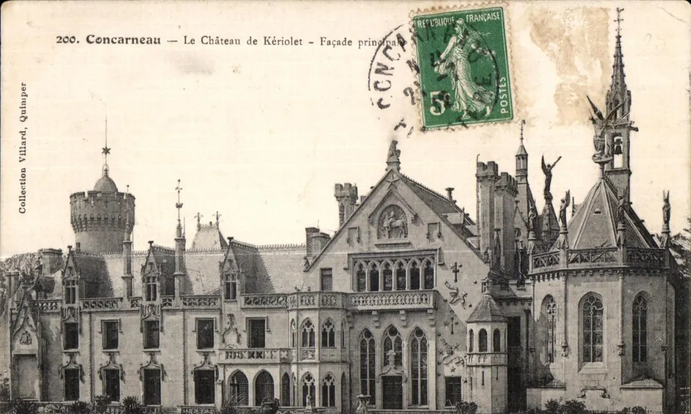 Concarneau — Zamek Kériolet — Front główna — Kolekcja Villard, Quimper - Awers