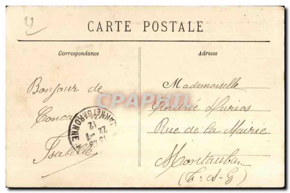 Concarneau — Zamek Kériolet — Front główna — Kolekcja Villard, Quimper - Rewers