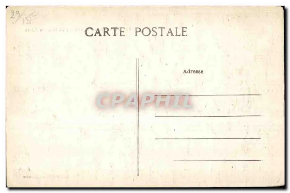 Concarneau — Pôr do Sol no Moros — Coleção Villard, Quimper - Verso