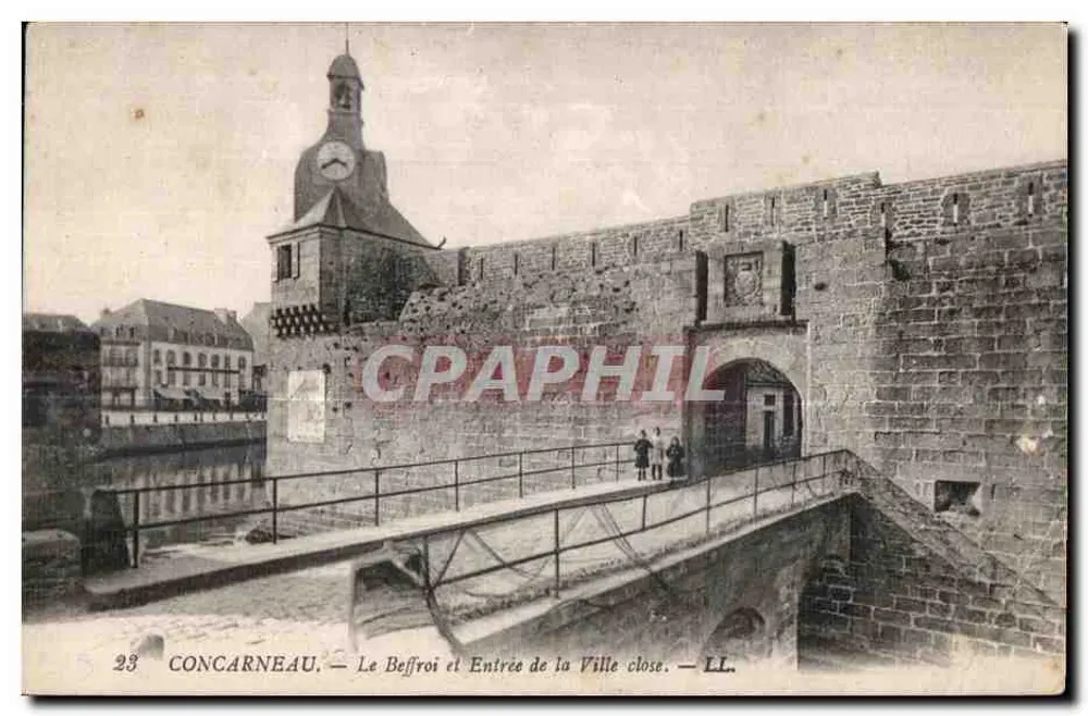Concarneau — Der Glockenturm und Eingang zur geschlossenen Stadt — LL. - Vorderseite