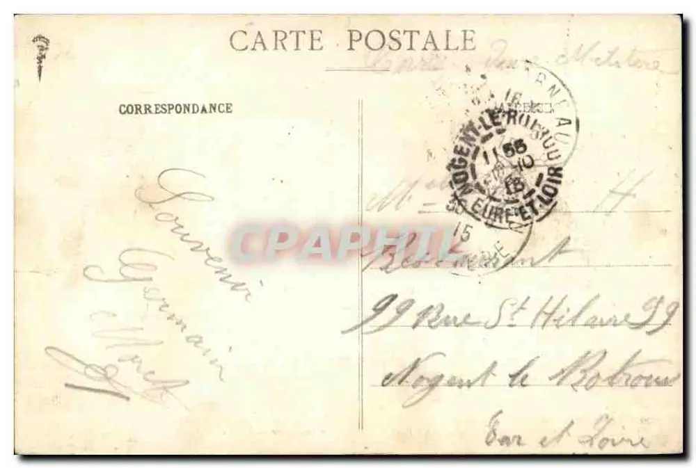 Concarneau — Vista geral da Cidade Fechada — Artaud e Nozais, Nantes, n°20 - Verso