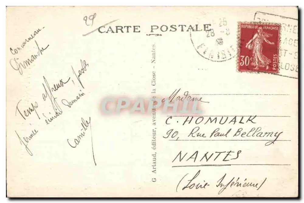 Concarneau (Finistère) — O Sino da Torre - Verso