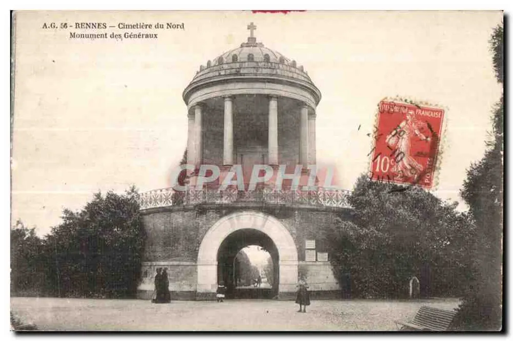 Rennes - Friedhof des Nordens - Denkmal der Generale - Vorderseite