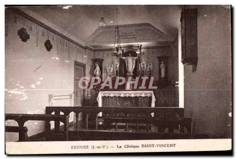 Rennes (Il-et-V) — La Clinique Saint-Vincent — éditeur : La Clinique Saint-Vincent - Frente