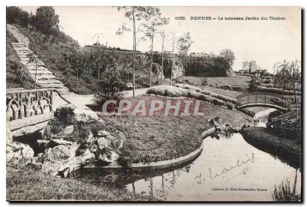 Rennes — Der neue Garten des Thabor — Verlag E. Mont-Rousselin, Nr. 1055 - Vorderseite