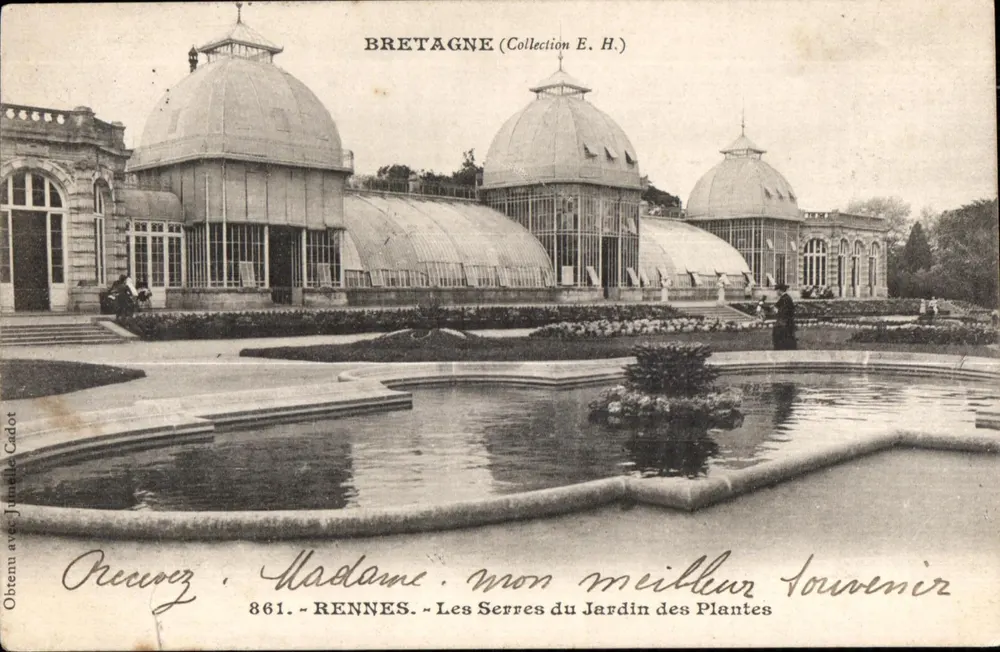 Rennes - Die Gewächshäuser des Jardin des Plantes — Sammlung E.H. — Nr. 861 - Vorderseite