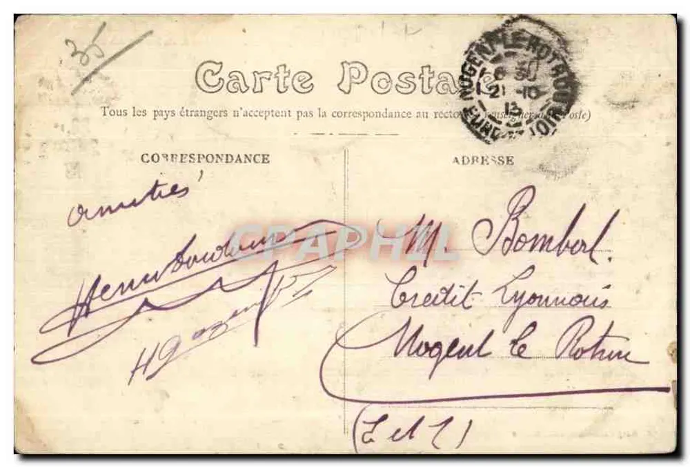 Rennes — La Grotte du Jardin des Plantes — Éditeur K. Mary-Rousselière, Rennes - Rückseite