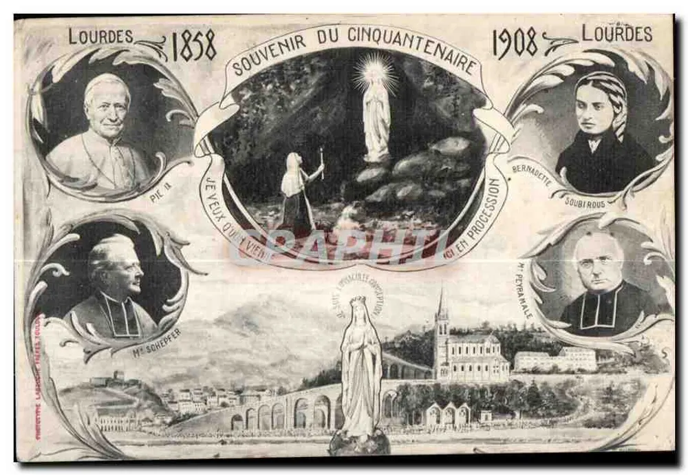 लूर्ड - 1858-1908 के पचास साल की स्मृति - प्रकाशक लेओनार्ड, नांत्स - आगे