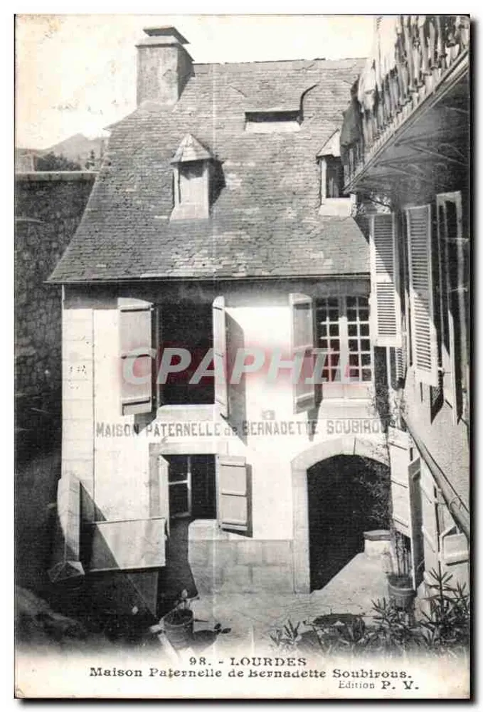 Vaterhaus von Bernadette Soubirous — Lourdes — Ausgabe P. V. - Vorderseite