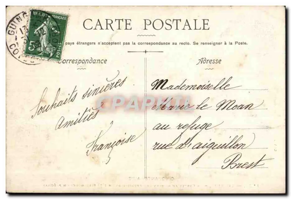 Lourdes — Die Grotte zum Zeitpunkt der Erscheinungen im Jahr 1858 — Cinquantenaire, Nr. 39 - Rückseite
