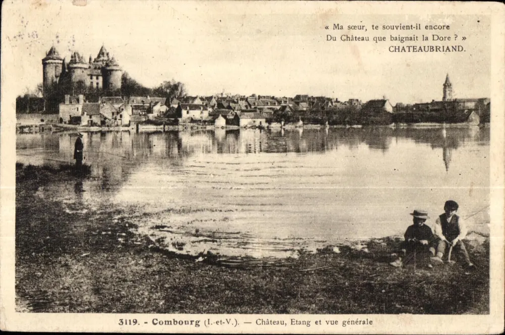 Schloss und Teich von Combourg (I.-et-V.) — Allgemeine Ansicht — Verlag Laurent-Nel, Rennes, n° 3119 - Vorderseite