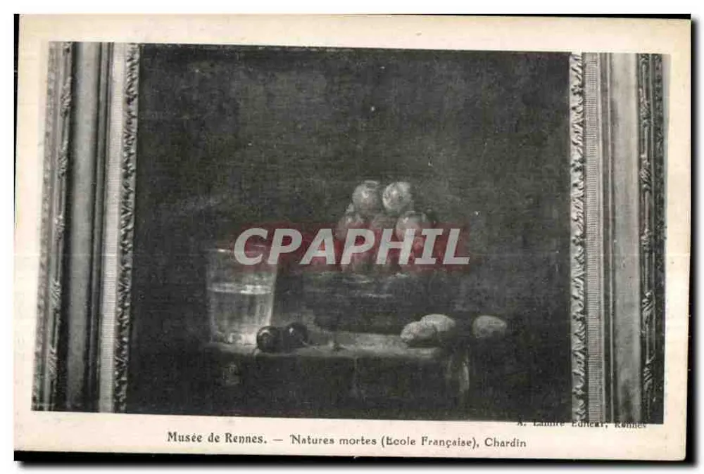 Museu de Rennes — Naturezas mortas (Escola Francesa), Chardin — M. Lammé Éditeur, Rennes - Frente