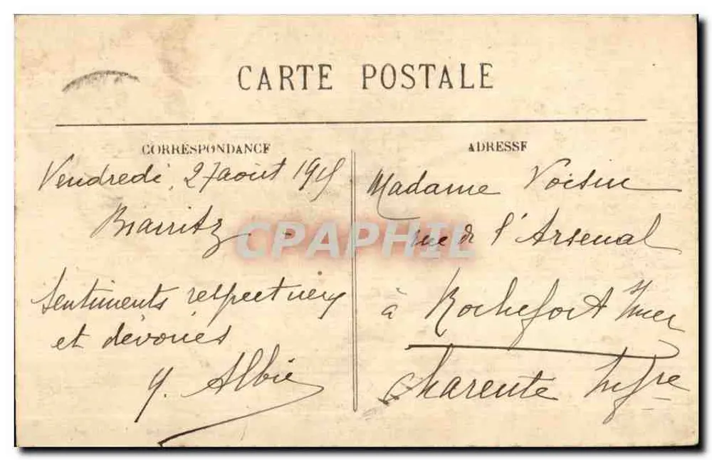 Blarritz Pittoresque — Quarto do Amor N° 133 — Edição Jaumain - Verso