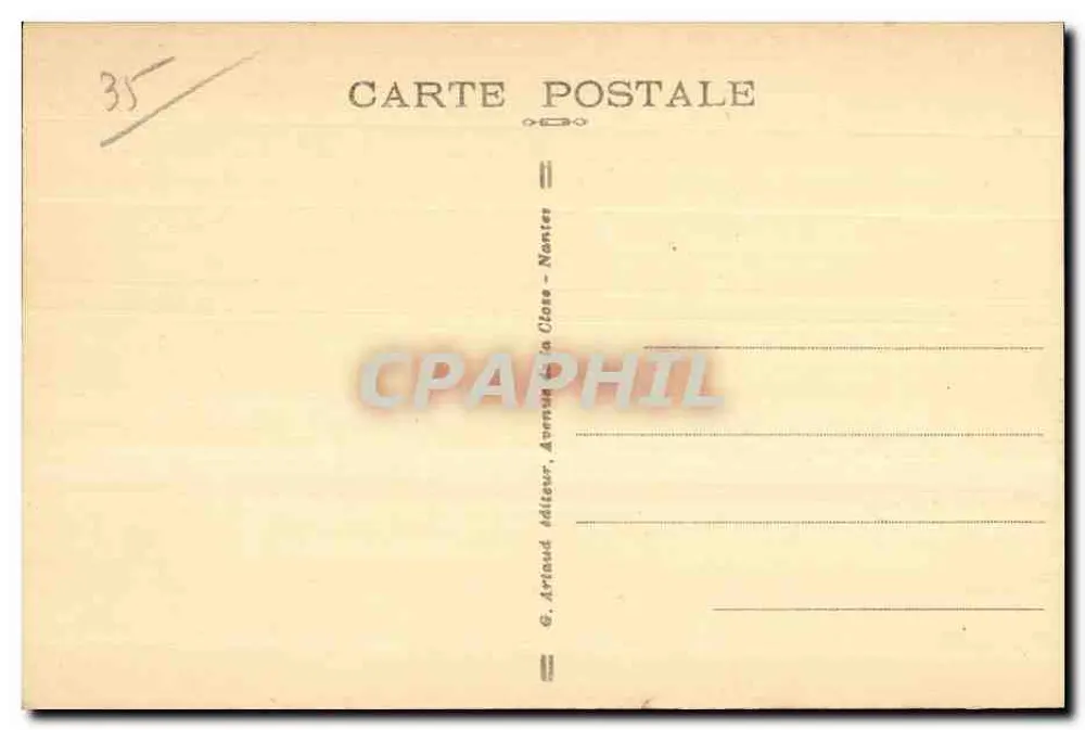 Schloss Fougères — Ruinen der ersten Kapelle (11. Jahrhundert) — G. Artaud, Nantes - Rückseite