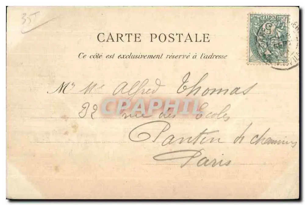 Fougères — Die Große Pforte des Schlosses — G.F. — Sammlung Gréman Fils - Rückseite