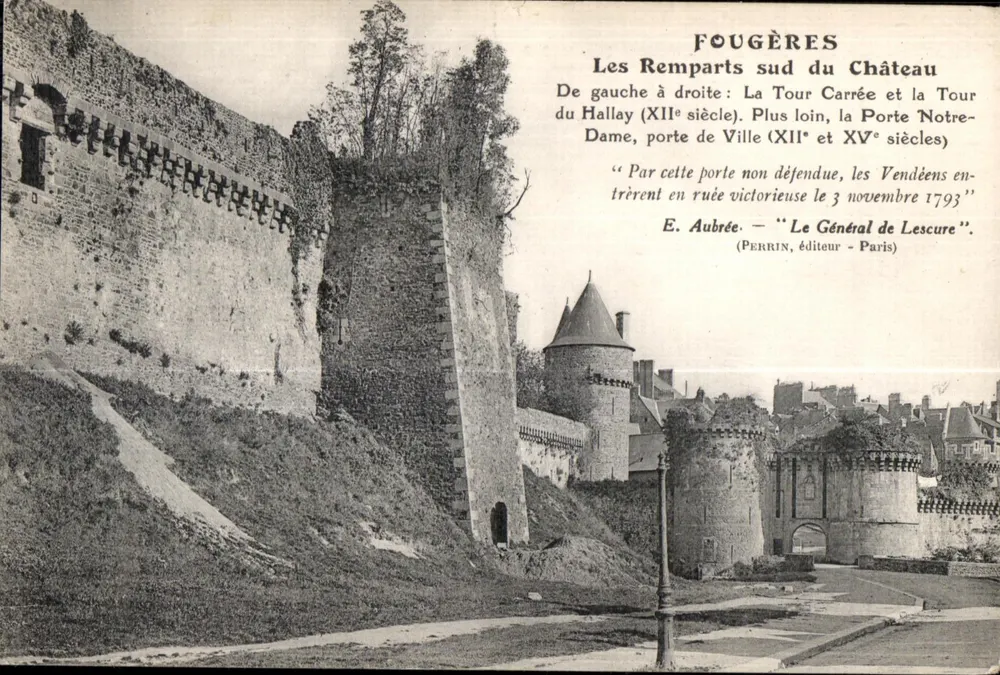 Fougères — Südfassaden des Schlosses — Perrin, Verleger — Paris - Vorderseite