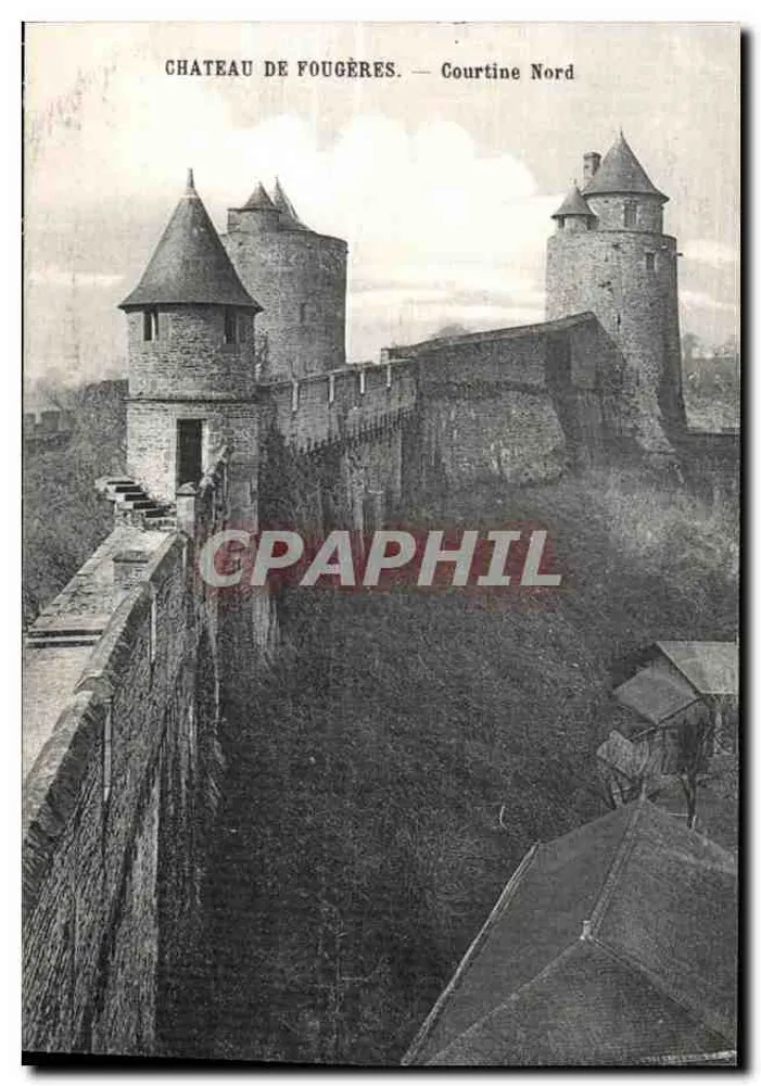 Schloss Fougères — Nordflanke — Sammlung des Syndicats d'initiative, Aufnahme A D. — N° 66 - Vorderseite