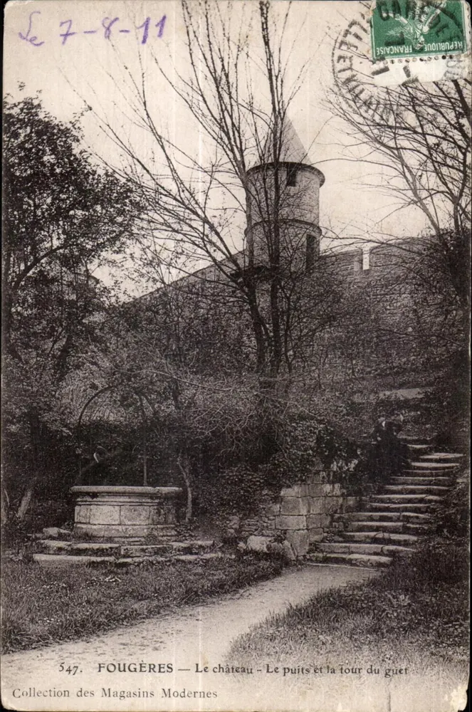 Fougères — Der Schloss — Der Brunnen und die Wachtürme — Collection des Magasins Modernes, n°547 - Vorderseite
