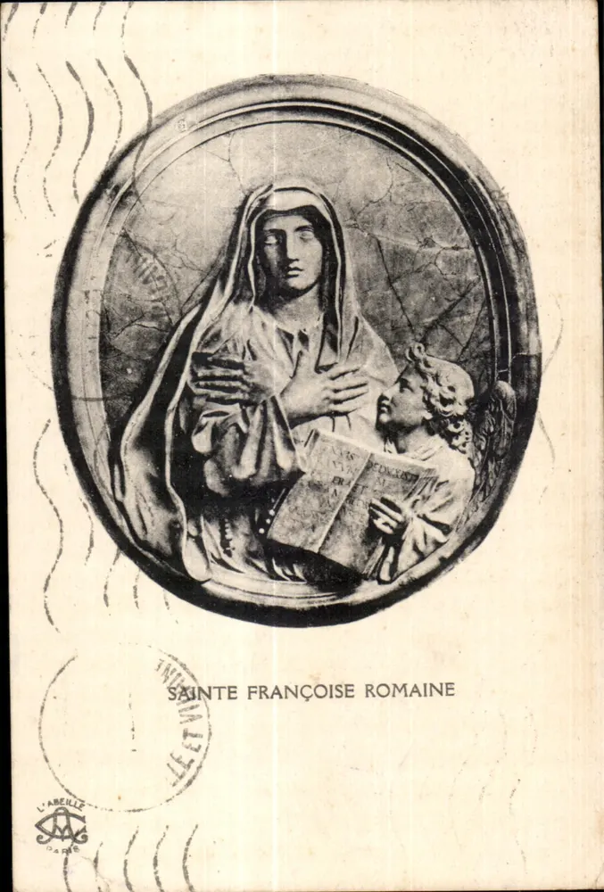 Sint Franciscus Romaan — beeldhouwwerk — L'Areille, Parijs - Voorkant