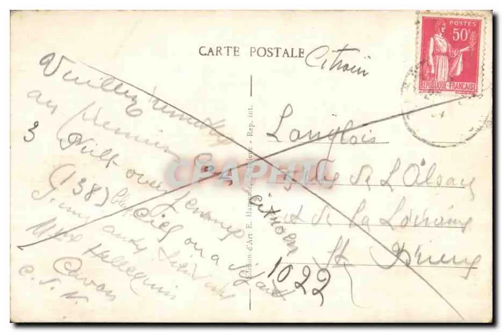 Zdjęcie dziwnych skał — La Bouteille — PLOUMANAC'H (C.-du N.) — Wydawnictwo Sztuk E. Hamon - Rewers