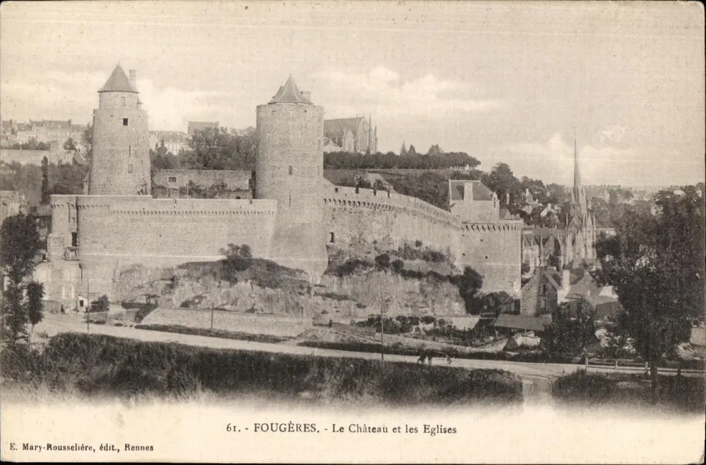 Fougères - Das Schloss und die Kirchen — E. Mary-Rousselière, Verlag, Rennes - Vorderseite