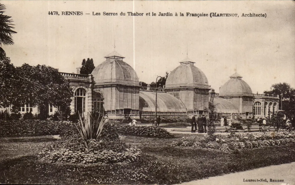 Rennes — Die Serres du Thabor und der französische Garten (MARTENOT, Architekt) - Vorderseite