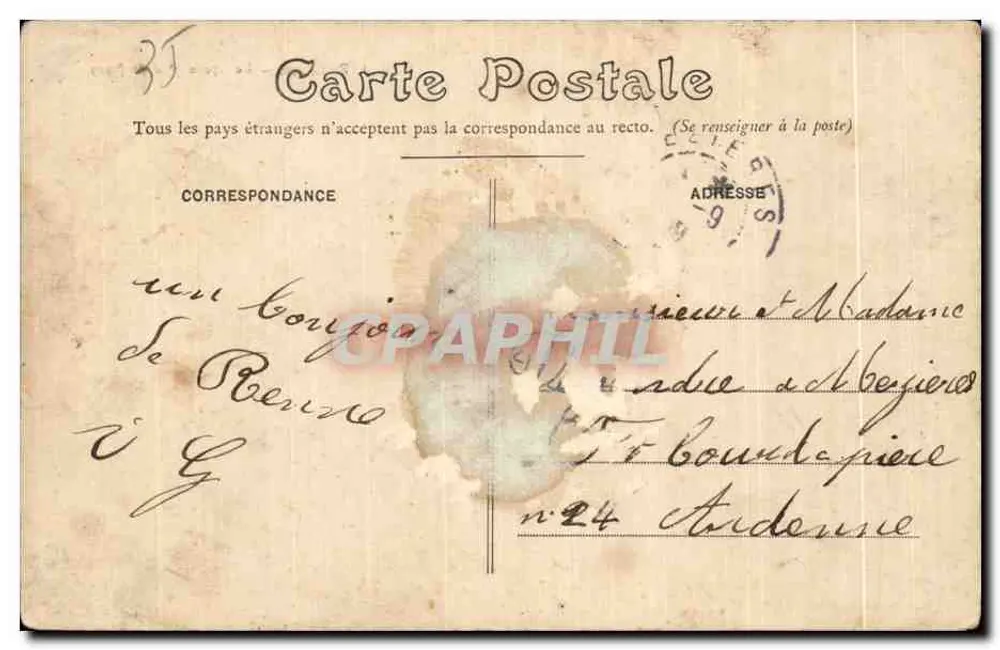 Rennes. — O Liceu (vista frontal) — E. Mary-Roussellière, Rennes - Verso