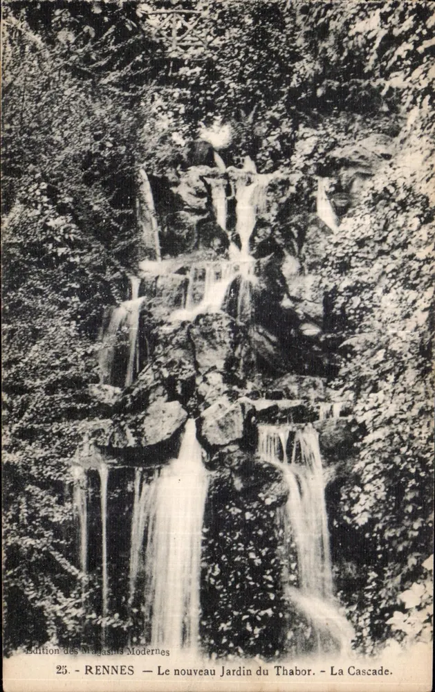 Le nouveau Jardin du Thabor — La Cascade — Édition des Magasins Modernes, n°25 - Vorderseite