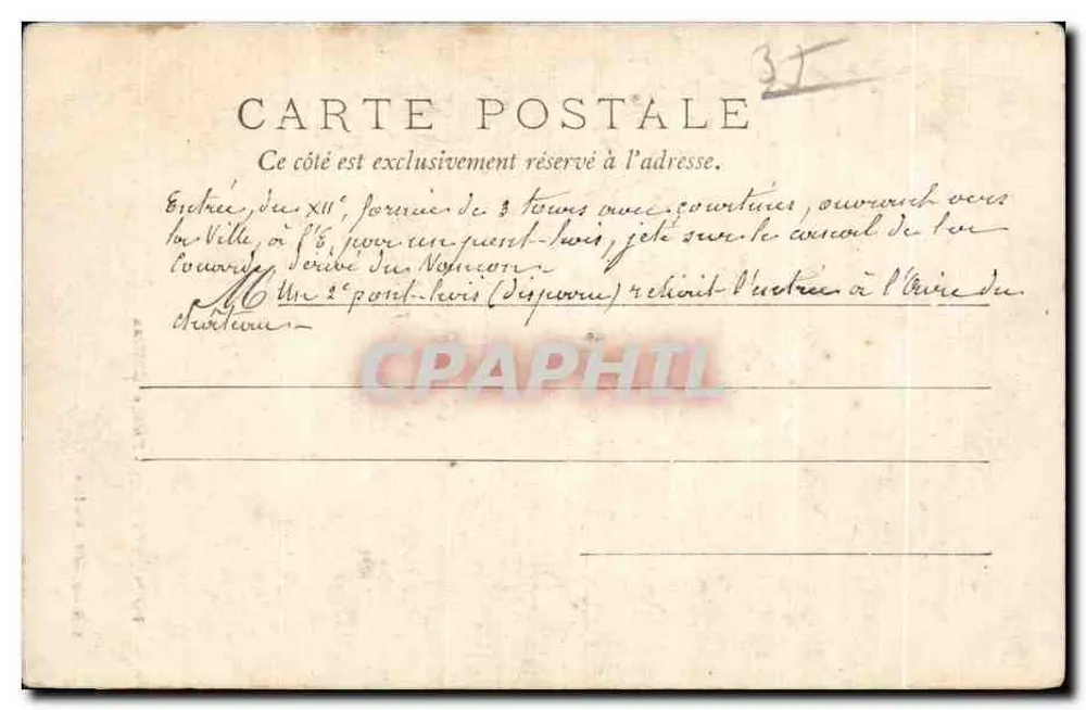 Fougères — Porta e Castelo — Andricu, editor, Morlaix - Verso