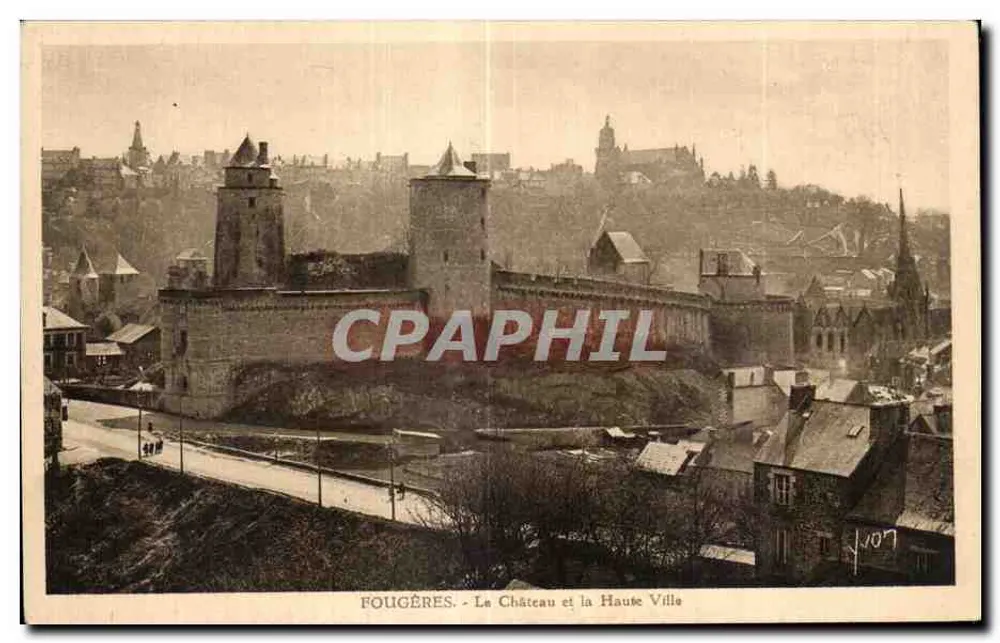 Fougères — Schloss und Oberstadt — Éditions d'Art Yvonne, Paris - Vorderseite