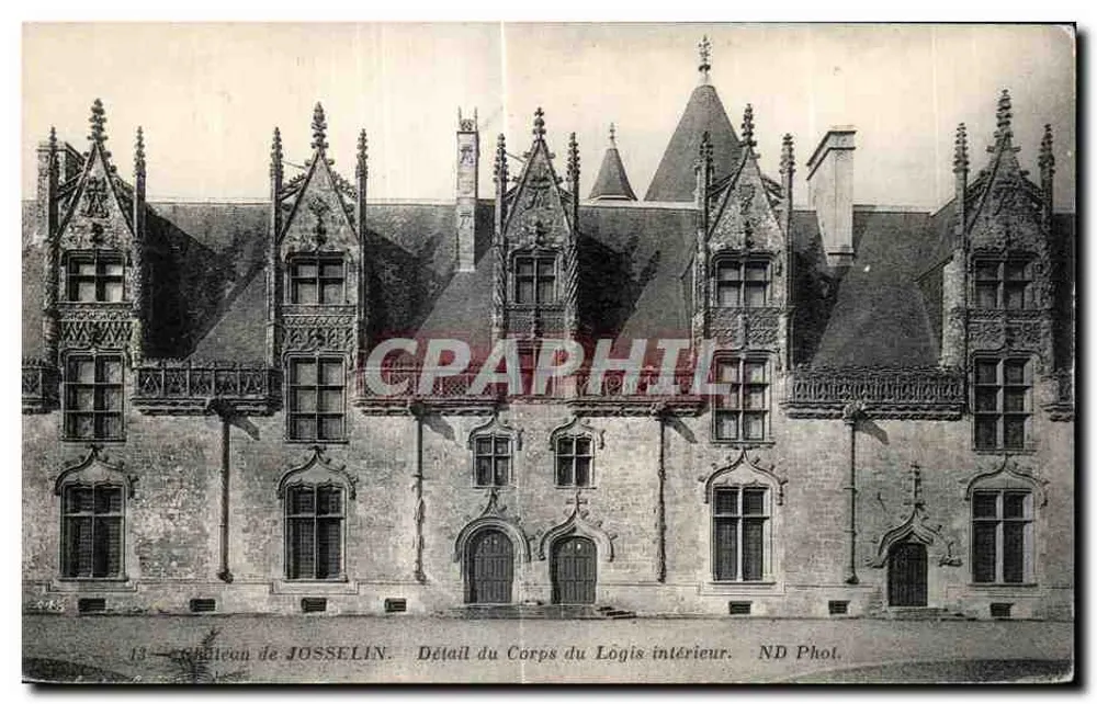 Schloss Josselin — Detail des inneren Logis — ND Phot. - Vorderseite