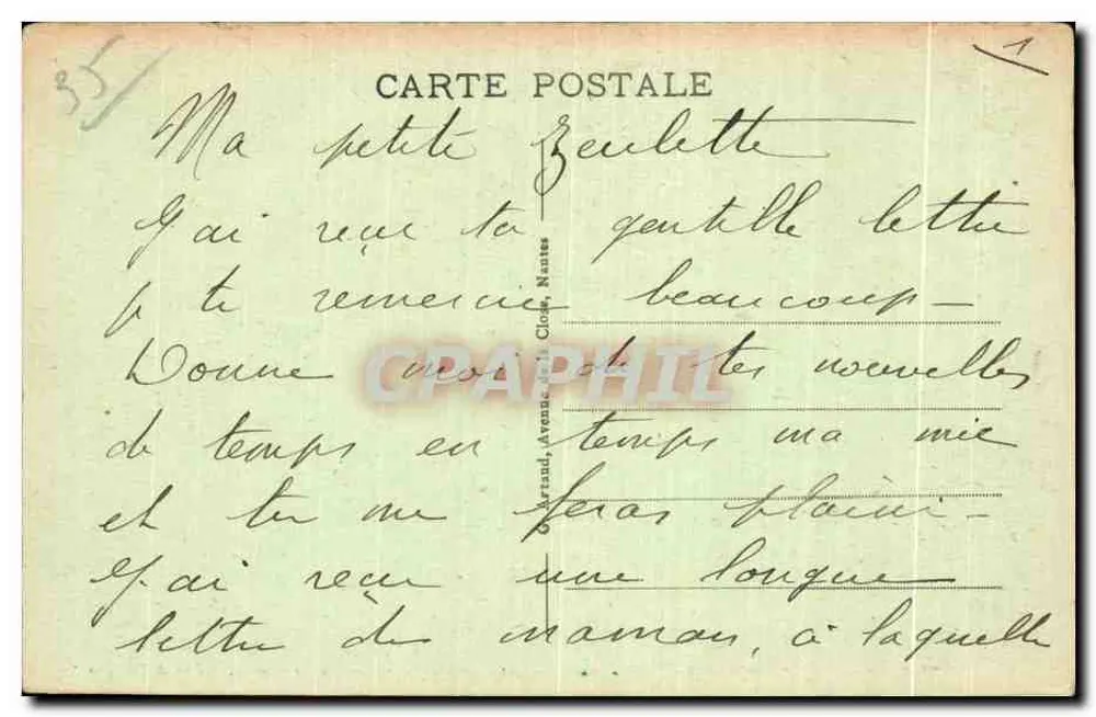 Fougeres — Allgemeiner Blick auf das Schloss — Verlag Cartaud, Nantes, Nr. 28 - Rückseite