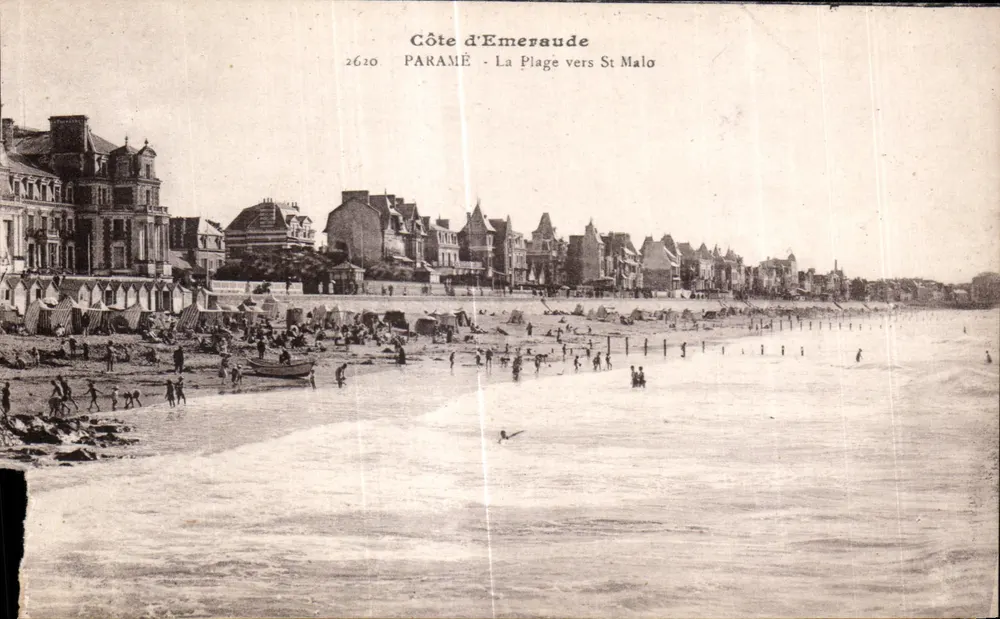 Côte d'Émeraude - Die Strandpromenade in Richtung St Malo — PARAMÉ, n°2620 - Vorderseite