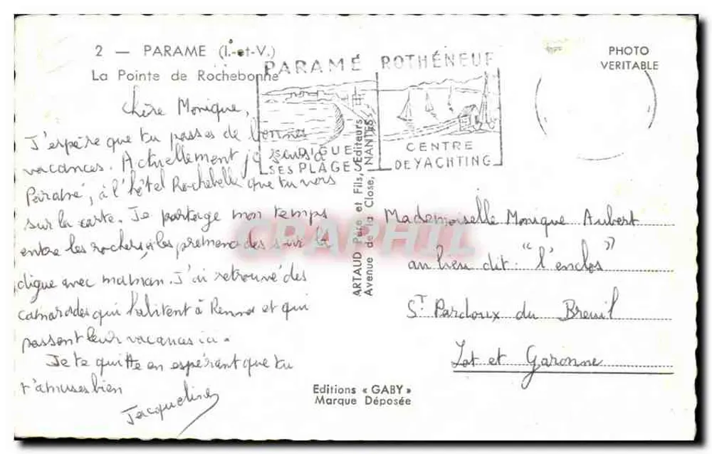 रोचेबोन्ने के छोर — पैरामे (आई.-एंड-वी.) — एडिशन्स गैबी - पीछे