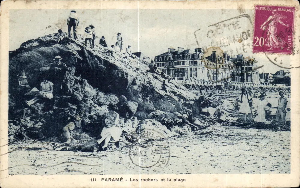 Paramé - Os rochedos e a praia — Edição Bazar de la Mer, n° 111 - Frente