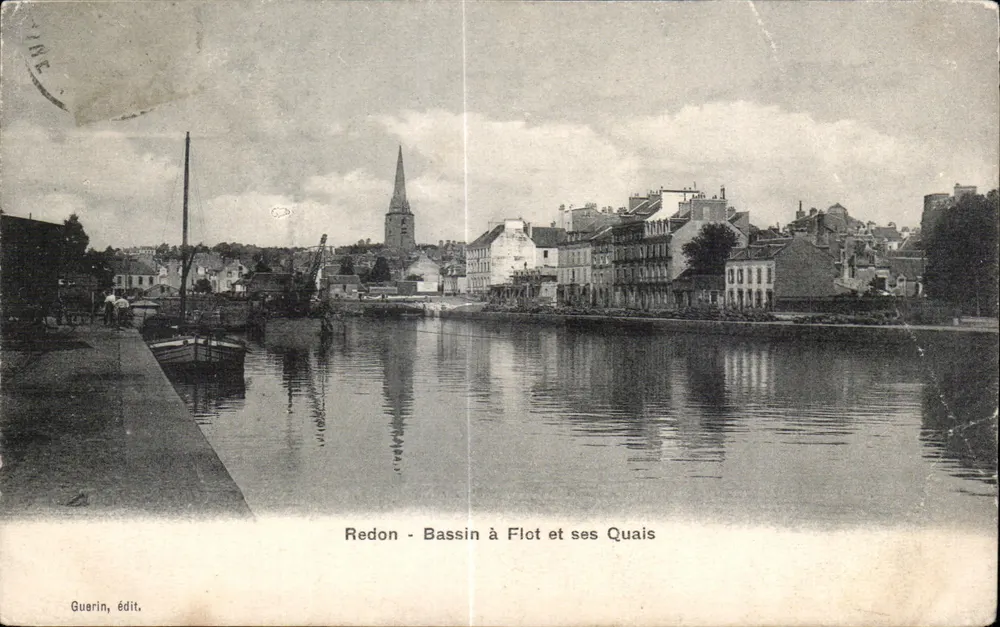 Redon - Bassin à Flot et ses Quais — éditeur Guérin - Vorderseite
