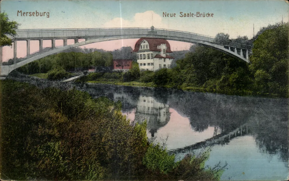 Merseburg — Nueva pasarela de la Saale — editor desconocido - Anverso