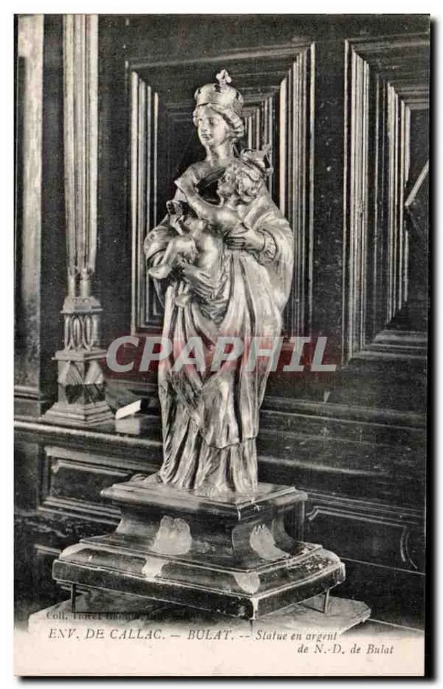 Ansicht von Callac — Silberstatue der Jungfrau von Bulat - Vorderseite
