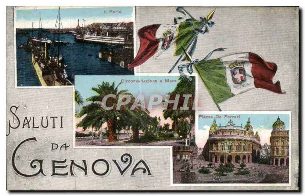 Genova — Saluti da Genova — Ed. T. Dell’Avo, Genova - Vorderseite