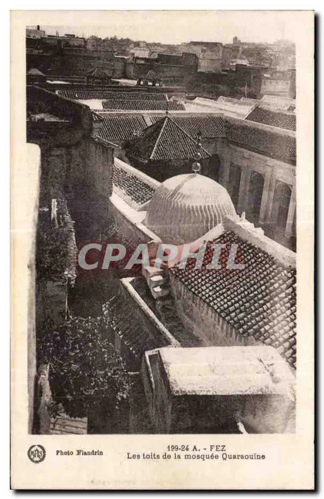 Die Dächer der Moschee Quaraoûine — Fez — Foto Flandrin, Serie 199-24 A - Vorderseite