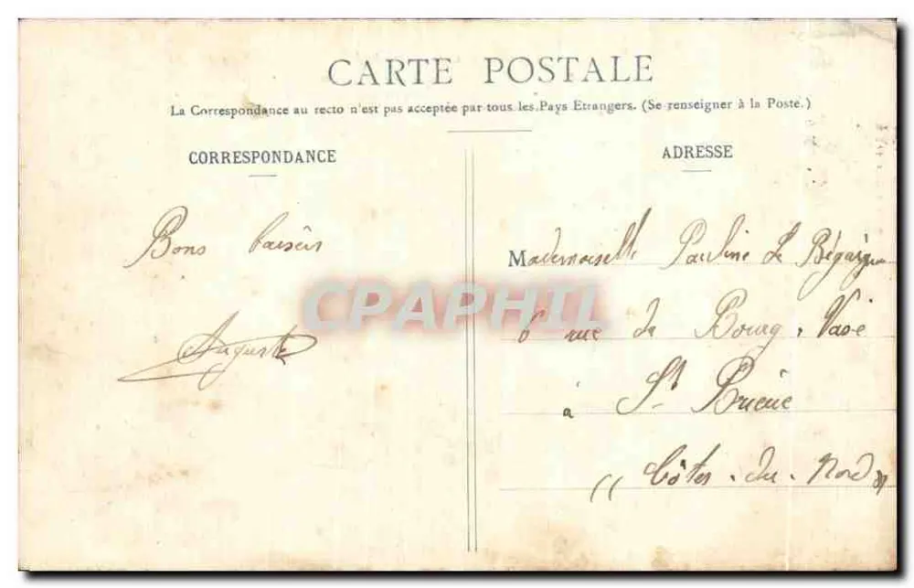 Reims — Längssicht der Kathedrale — Goublot, Verlag, Reims - Rückseite