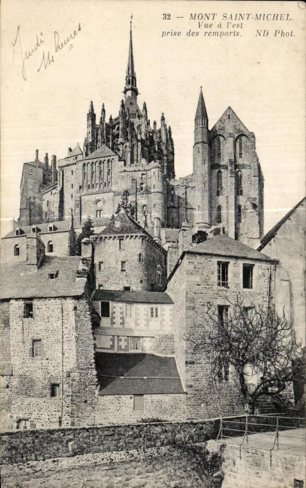 Mont Saint-Michel — Blick von Osten aus den Mauern — ND Phot. n°32 - Vorderseite